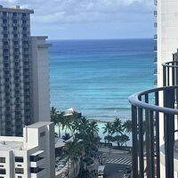 客室のベランダからの風景