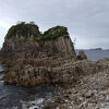 柱状節理の島は迫力満点