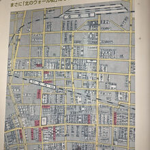 北海道のウォルストリートと言われた昔の地図の掲示板