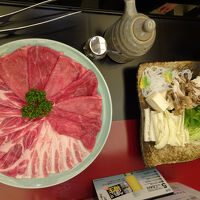 夕食「温玉すきやき×源泉しゃぶしゃぶ膳」のプラン