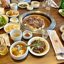 野菜たっぷり、サムジャンつけて旨旨です