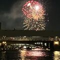隅田川花火大会に日本橋からクルーズ船で行きました。