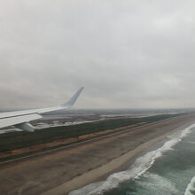 ５分早く仙台空港に到着