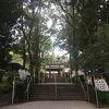 高い木々が囲む
