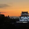 展望大浴場から見た夕暮れの岡崎城が素晴らしかった！