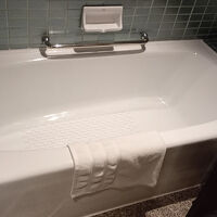 バスタブはトイレを挟んでシャワーの反対側です