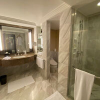 トイレ（開放的です）とシャワーブース