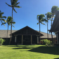 クラブハウス。チェックインのお手続きはこちらで。