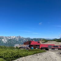 ヒュッテと槍ヶ岳
