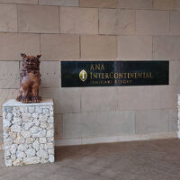 入口ではシーサーがお出迎え