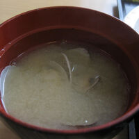 朝食　あさりのみそ汁が美味しい