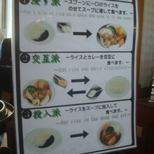 朝食バイキングの一部（スープカレーの食べ方）