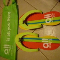 カラフルなスリッパ