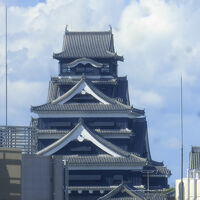北向きの窓からは、熊本城天守閣が見られた
