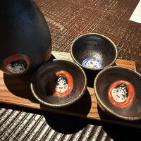 大吟醸の半蔵を可愛い酒器で乾杯