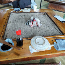 田楽が焼かれる前の席