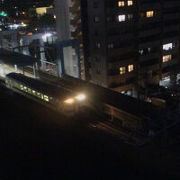 部屋から電車が見えます。