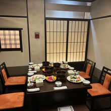 個室になっておりセッティングされておりました