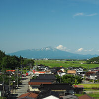 展望風呂から見た鳥海山