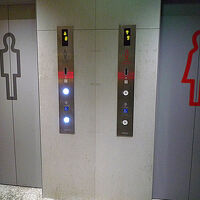 男女別のエレベーターで安心