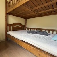 みん宿ヤポネシア、いつもの二段ベットの客室。