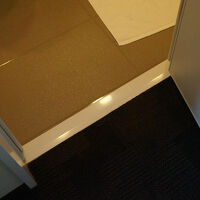 段差のない仕切りは初めて