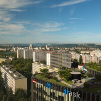 プラハの街並みが見えます。反対側なら旧市街が見える。