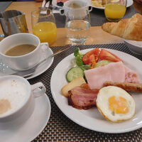 ブッフェの朝食。美味しかったです。