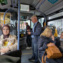 運転手に言って、切符を購入できる。現金不可