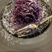 紫芋モンブラン、目の前で作っていただきました