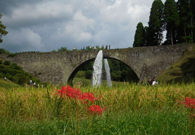 放水の光景が素晴らしい