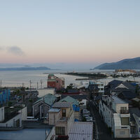 客室から見える小浜港
