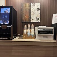 チェックイン後飲める無料コーヒーサービス