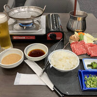 夕食・宮崎牛しゃぶしゃぶ