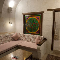 居間。ホテルで用意してくれたランチボックスが