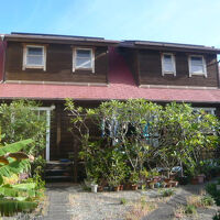 きくやの事務所棟です。アルプスの山小屋の雰囲気があります。