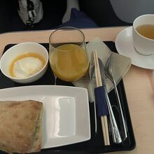 到着前　茅乃舎スープとサンドイッチ