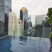 屋上階の1個下にプールがあります