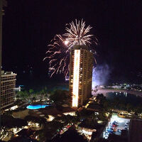 花火もよく見えたわ