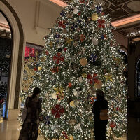 見事なクリスマスツリー。上にシャネルのマーク