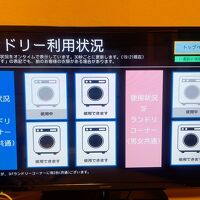 ランドリー利用状況が部屋のTVで見れる