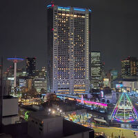 部屋からの眺望にドームシティのイルミネーション
