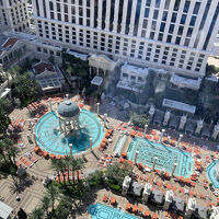 プールを見おろす景色