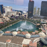 ベラジオの噴水も見えます。