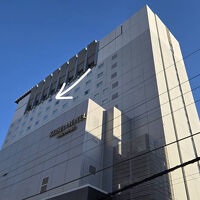 千葉中央駅からのホテル、矢印の客室に滞在