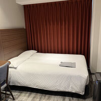 ダブルのシングルユース。部屋は広かったです。