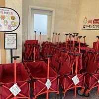 お荷物や小さなお子様はこのカートで運びます