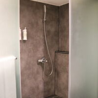 シャワーヘッドは大きめ