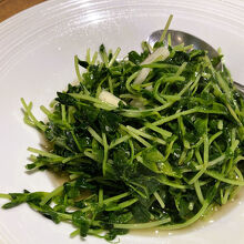 豆苗炒めも、美味しかった