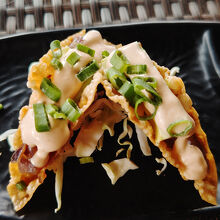 お気に入りのポケ・ワンタン・タコス